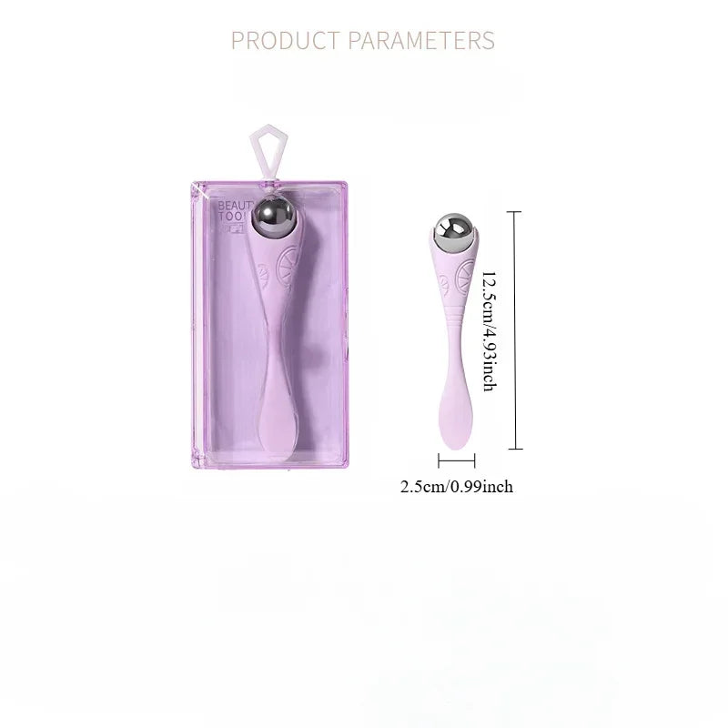 Double-Ended Eye Massage Roller – Gentle Manual Roll-On Under-Eye Massager for Puffiness & Dark Circles