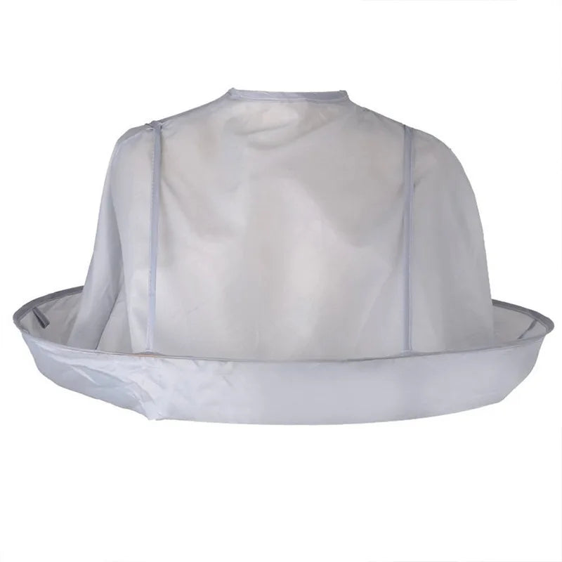 Foldable Hairdressing Cape with Adjustable Velcro Neck – Portable Hair Cutting Apron for Barbers & Salons, Grey