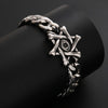 Viking Rune Wolf Celtic Knot Stainless Steel Bracelet for Men Nordic Link Chain