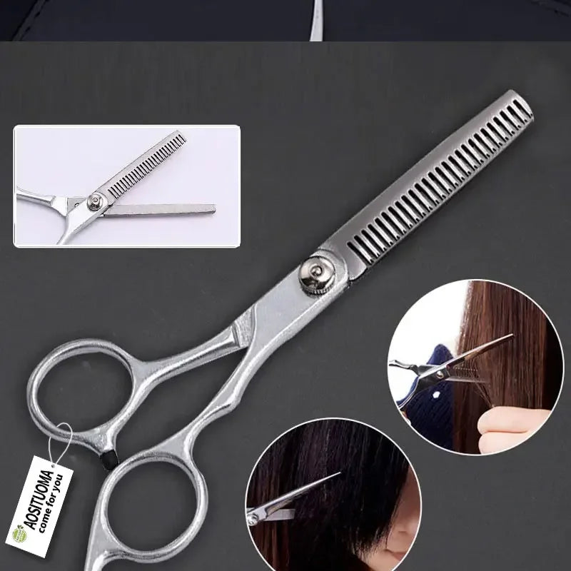 Professional 6-Inch (17 cm) Hairdressing Scissors Set - Barber Thinning and Cutting Salon Shears