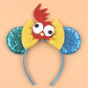 Mickey & Minnie Sequin Ear Headband with Bow – Disney-Inspired Hairband for Women & Kids, Party Cosplay