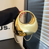 Clear Acrylic Half-Moon Evening Clutch - Transparent Wedding & Party Shoulder Bag for Women