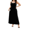 Plus Size Velvet Dot-Print Spaghetti Strap Midi Dress - Vintage Sleeveless (XL–5XL)