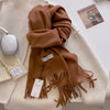 SENAIFEI Luxury Winter Wool Scarf for Women – Cashmere-Feel Pashmina Shawl Wrap, Thick Soft 30 x 200 cm (11.8 x 78.7 in)