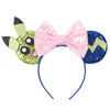 Sequin Snowflake Mouse Ear Headband with 5\" (12.7 cm) Bow – Kids & Adults Festival Party Cosplay Hairband
