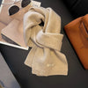 Women's 100% Wool Knitted Scarf - Thick Soft Pashmina Shawl Solid Winter Wrap 7.9 x 63 in (20 x 160 cm)