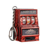 Mini Slot Machine Keychain - Cartoon Fruit Coin-Operated Game Stress Reliever for Kids & Adults