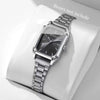 Women's Rectangular Analog Quartz Wristwatch – Minimal Stainless Steel Bracelet, Fashion Gift – No Box