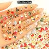 Mix 50pcs 3D Metal Nail Art Decorations Alloy Rhinestones Pearls Zircon DIY Nail Charms