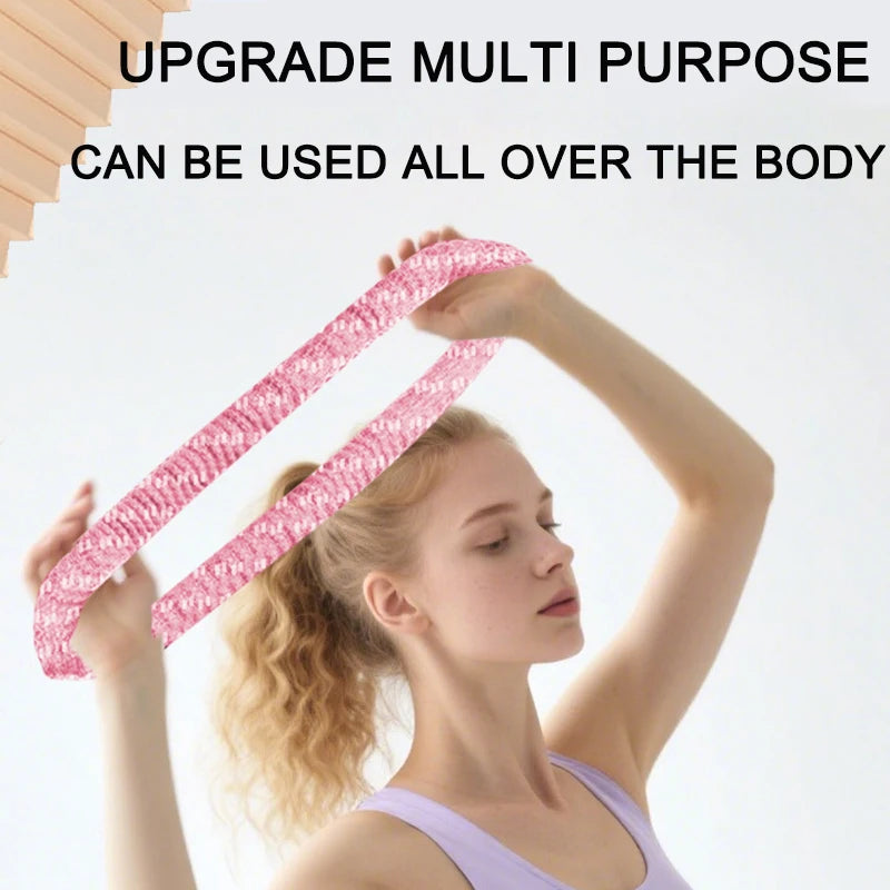 Women's Foldable Fitness Hoop – Soft Waist-Friendly Spring Design for Slimming & Cardio Workouts