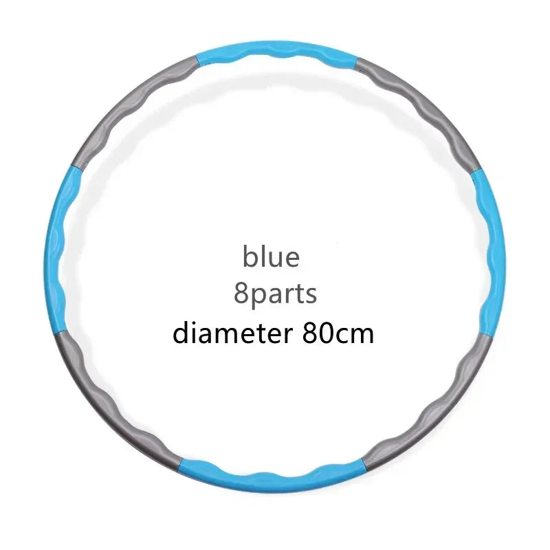 Adjustable Detachable Massage Hula Hoop – 7/8/9-Section Fitness Hoop for Waist Training & Slimming, Portable Lightweight, 26.8"/31.5"/34.6" (68/80/88 cm)