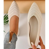 Pointed Toe Knitted Slip-On Flats for Women — Casual Office Ballet Loafers