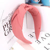 Women's Wide Knotted Turban Headband Solid Color Casual Wide Side Hairband