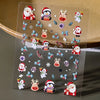 Christmas 3D Self-Adhesive Nail Stickers Gingerbread Snowflake Penguin Bell Holiday Nail Art Decals