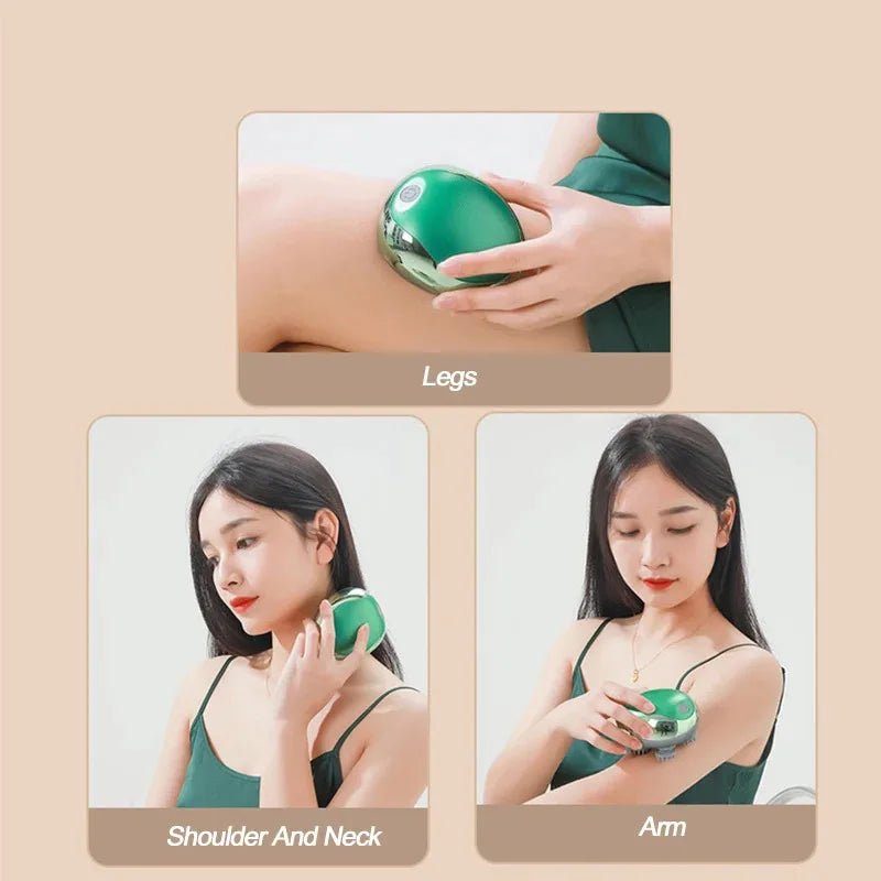 Mini Rechargeable Magnetic Head & Scalp Massager – Electric Kneading, 6 Modes, 3 Intensities, IPX Wet/Dry, Portable