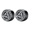3-Pack Magnetic Clip-On Earrings for Men & Women - Round Zircon Crystal Non-Piercing Studs, Punk Hiphop Stainless Steel