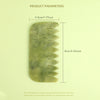 Natural Jade Massage Comb – Wide-Tooth Scalp & Face Gua Sha Tool for Meridian Therapy, Neck, Shoulder & Eye Massage