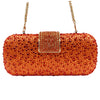 Green Crystal Evening Clutch with Purple Rhinestones, Acrylic Bridal Party Handbag, 22 x 5.5 x 10 cm (8.7 x 2.2 x 3.9 in)