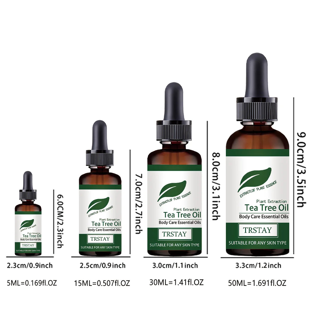 TRSTAY Tea Tree Essential Oil — Moisturizing Facial & Body Massage Oil for Skin Repair, Hydrating Aromatherapy