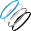 4-Pack Unisex Non-Slip Elastic Sports Headbands - Slim Sweat-Wicking Headbands for Yoga, Running, Gym & Biking