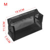 Black Mesh Travel Cosmetic Bag – Zipper Makeup & Toiletry Organizer for Women