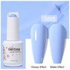 Top & Base 15ml (0.5 fl oz) Gel Nail Polish – Semi-Permanent UV/LED Soak-Off Base Coat and Top Coat, Long-Lasting Manicure