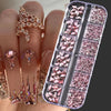 Mini Caviar Beads Nail Art 12-Grid Gold and Silver Micro Ball Charms 0.5–3mm (0.02–0.12in) with Magnetic Picker Pen