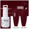Top & Base 15ml (0.5 fl oz) Gel Nail Polish – Semi-Permanent UV/LED Soak-Off Base Coat and Top Coat, Long-Lasting Manicure