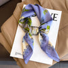 Satin-Look Square Scarf 27.6 x 27.6 in (70 x 70 cm) Cat Print Headscarf, Neck Wrap & Bandana for Women