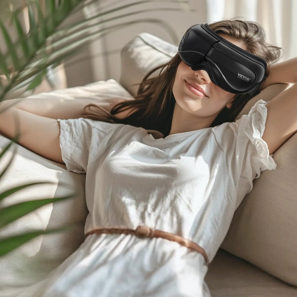 Eye Massager with Heat & Remote Control — 5 Modes, Bluetooth Music Eye Care Device