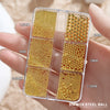 Mini Caviar Beads Nail Art 12-Grid Gold and Silver Micro Ball Charms 0.5–3mm (0.02–0.12in) with Magnetic Picker Pen