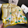 Satin-Look Square Scarf 27.6 x 27.6 in (70 x 70 cm) Cat Print Headscarf, Neck Wrap & Bandana for Women