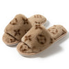 Faux Fur Women's Plush Slippers - Fluffy Indoor Winter House Slides, Cozy Flat Home Shoes