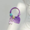 Cute Anime Animal Acrylic & Zinc Alloy Keychain with D-Shaped Buckle – Playful Bag Charm for Women