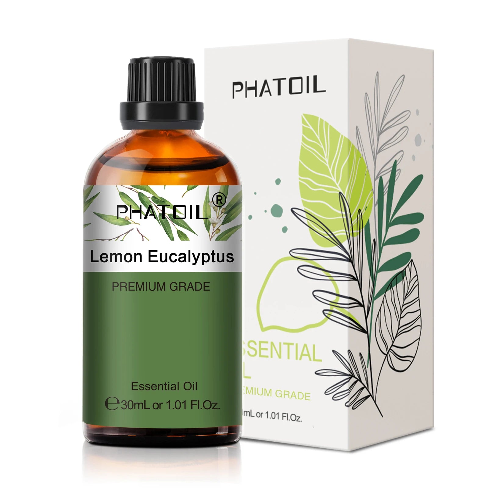PHATOIL 30ml (1.01 fl oz) Essential Oils – Lavender, Peppermint, Vanilla, Tea Tree, Eucalyptus for Aromatherapy, Diffusers & Candle Making
