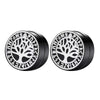 3-Pack Magnetic Clip-On Earrings for Men & Women - Round Zircon Crystal Non-Piercing Studs, Punk Hiphop Stainless Steel