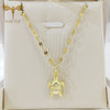 Zircon Turtle Pendant Necklace Stainless Steel Chain Cute Animal Jewelry for Women & Girls