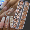 Mini Caviar Beads Nail Art 12-Grid Gold and Silver Micro Ball Charms 0.5–3mm (0.02–0.12in) with Magnetic Picker Pen