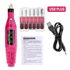 Electric Nail Drill Kit - Portable Professional Manicure & Pedicure Nail Sander, 20,000 RPM, 6 Bits & 6 Sand Bands