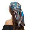 Square Satin Foulard Scarf 90 x 90 cm (35 x 35 in) Neckerchief Bandana Hijab for Women
