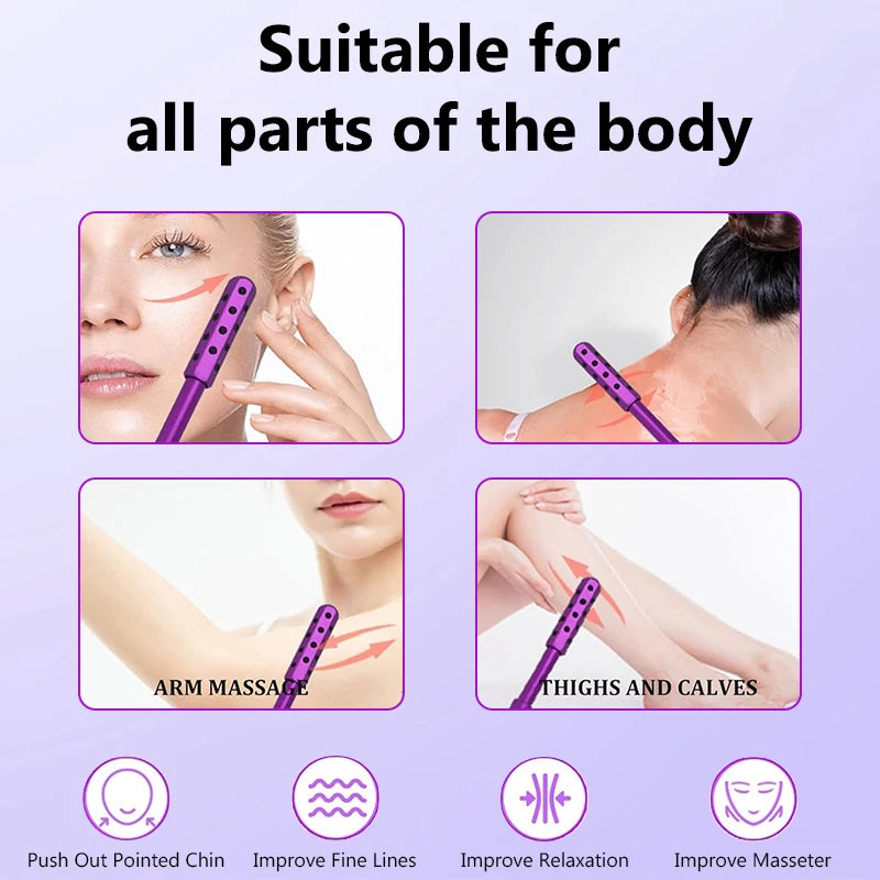 24 Germanium Face Massage Stick – Acupoint Roller Facial Massager & Gua Sha Tool for Women