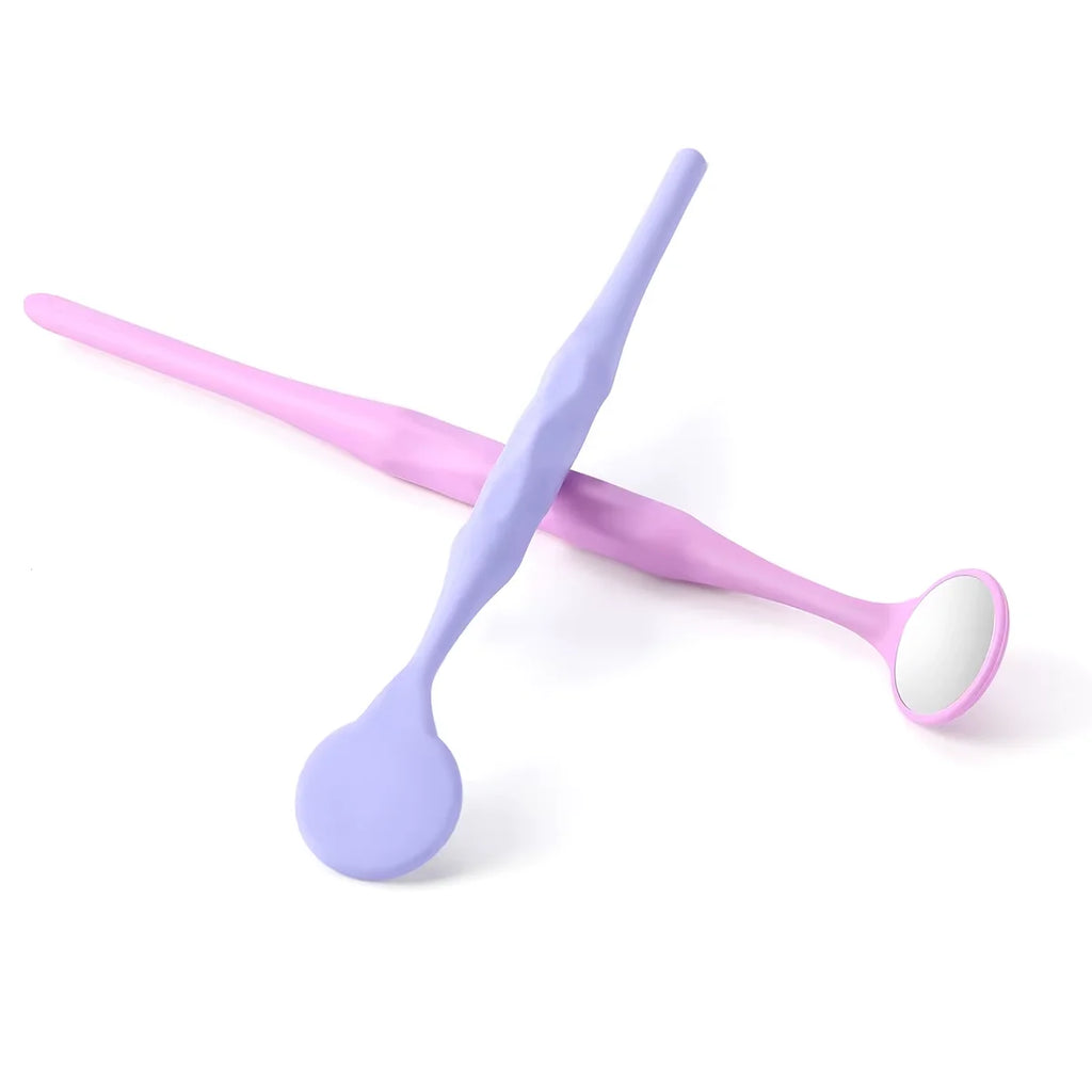 10-Pack Dental Mouth Mirrors Anti-Fog Autoclavable Front-Surface Exam Mirrors with Colorful Ergonomic Handles (17.5 x 2.2 cm / 6.9 x 0.87 in)