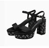 Women's Sequin Rhinestone Crystal High-Heel Pumps – Bling Wedding & Party Square-Heel Dress Shoes