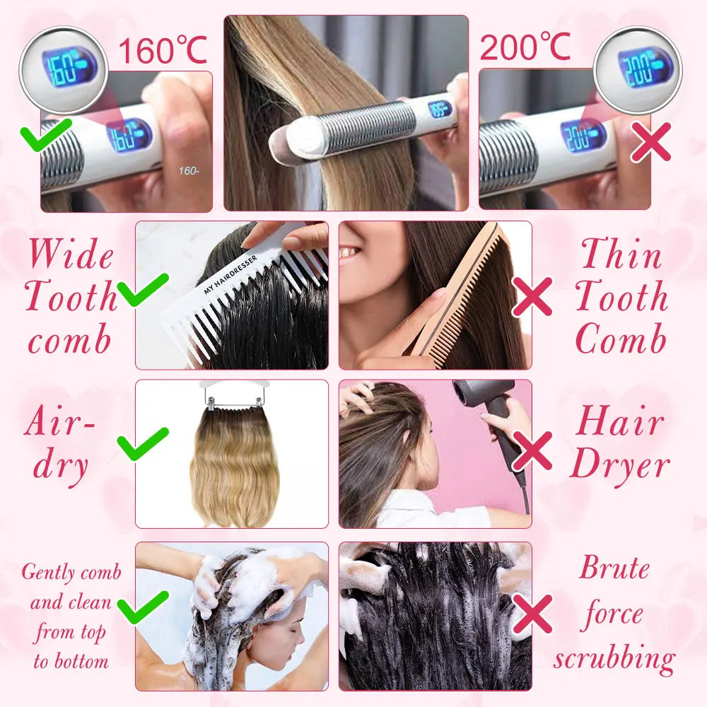 Moresoo Brazilian Remy Clip-In Human Hair Extensions – Straight 5PC or 7PC Set, 10–24 in (25–61 cm)