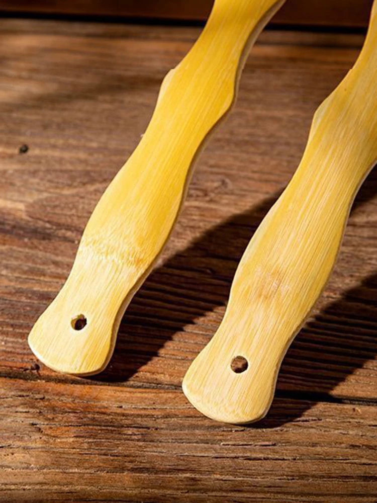 Bamboo Back Scratcher Stick with Massage Roller – Long Wooden Back Scratcher for Men & Women