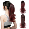 14-Inch (35 cm) Wavy Clip-In Ponytail Extension – Synthetic Claw Clip with Elastic Band, 1 Piece (Blonde/Black)