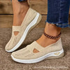 Breathable Mesh Slip-On Flats for Women — Lightweight Casual Loafers with EVA Insole (Plus Size EU 43)