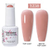 Red Semi-Permanent UV Gel Nail Polish 15ml (0.5 fl oz) Top & Base Hybrid