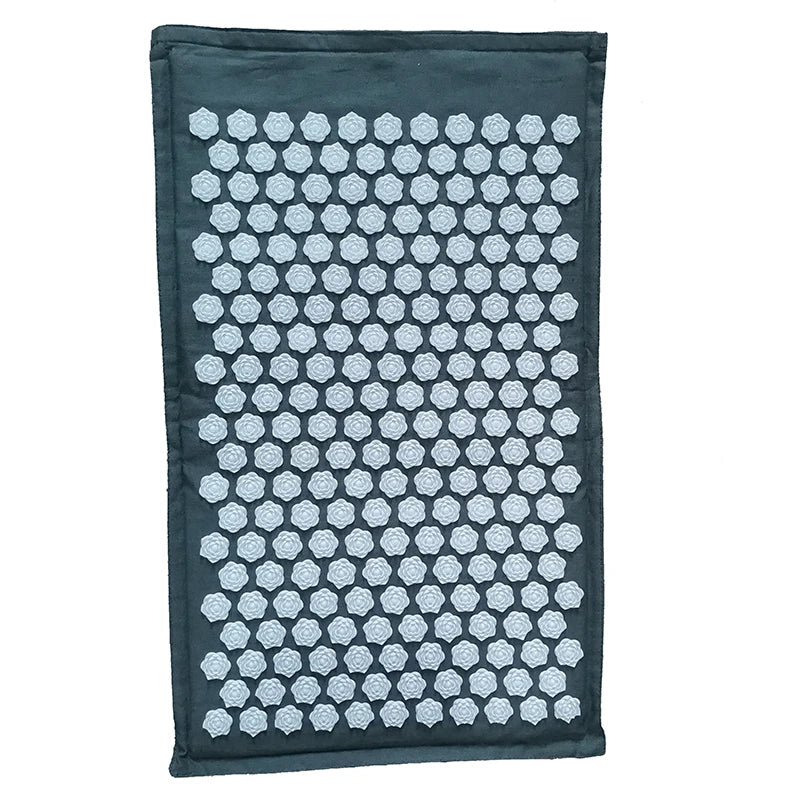 Acupressure Spike Mat Set 74 x 44 cm (29 x 17 in) with Pillow & Carry Bag – Natural Linen Buckwheat Massage Mat for Yoga & Pain Relief