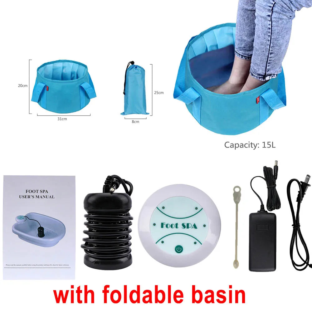 Ionic Foot Detox Spa Machine – Electric Footbath Massager with Array Controller for Ionic Detox & Reflexology